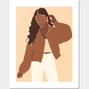 Beautiful Women Modern Minimalistic Illustration Posters and Art